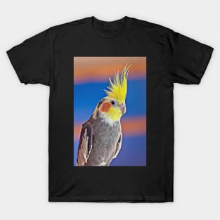 For The Love Of Cockatiels: Photo + Digital Art T-Shirt